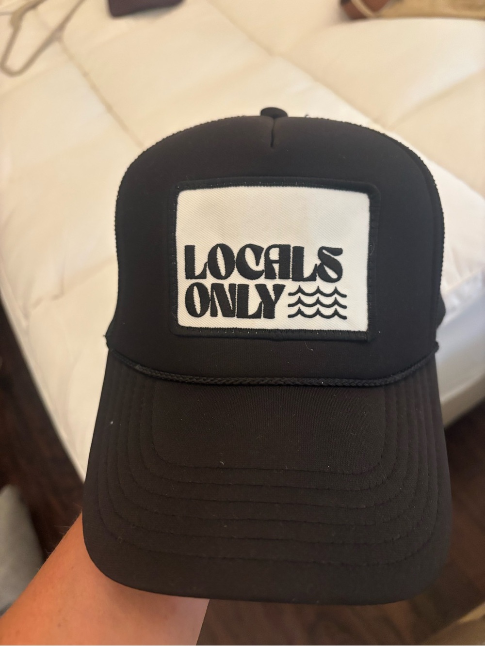 Locals Only Black Trucker Hat